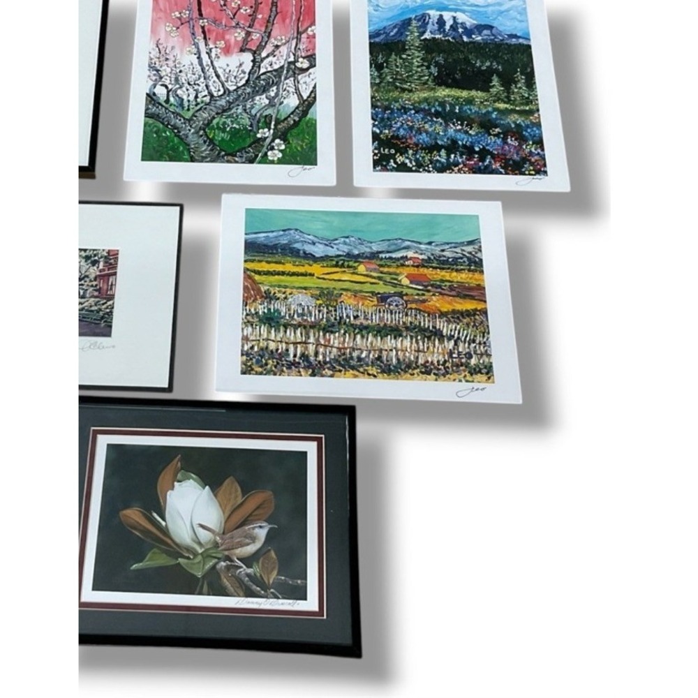 5 Art Prints Leo & Danny O'Driscoll Artisan Signed Nature Landscape Multicolor